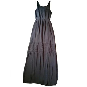 4/$15 Divided H&M Black Maxi Dress Sheer Size 4